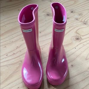 Kids Pink Hunter Boots